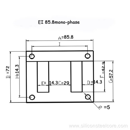 EI core for transformer